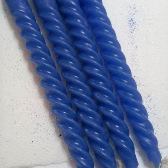 4 Vela Azul Torneada X 20cm 0 4 Vela Azul Torneada X 20cm 0