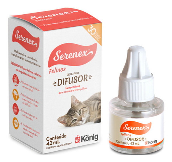 Serenex Felino Refil 42ml König Acalma E Tranquiliza 0
