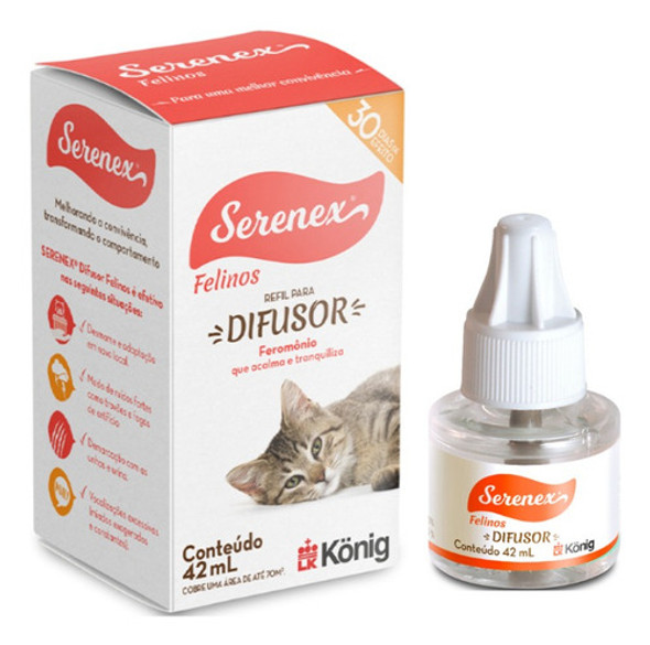 Serenex Felino Refil 42ml König Acalma E Tranquiliza 1