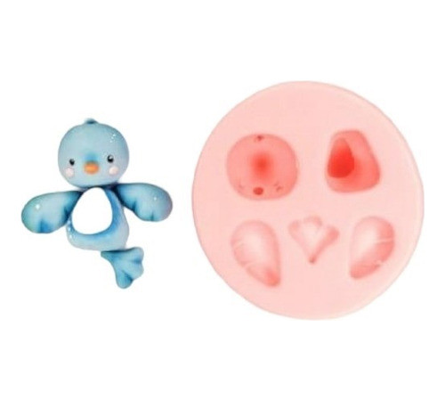 Molde De Silicone Passarinho Baby Para Decorar Pássaros 0