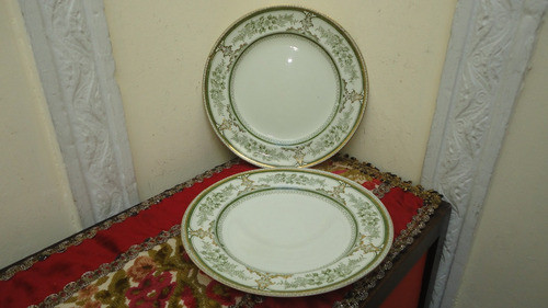 Platos Ingleses Antiguos Diseño Floral En Guarda Miralos 0