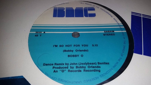 Bobby O Im So Hot For You Vinilo Maxi Belgium Clasico Cañon 1