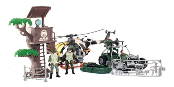 Set Gigante 56 Cm Helicóptero Arenero Bote Figuras 0