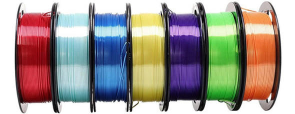 Brillante Seda Pla 3d Impresora Filamento 7 Carretes 0