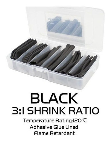 Calor Shrink Tubo Alambre Paquete Kit Abrigo Surtido Cable D 0