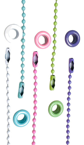 Cadena Bolita Colores Canoa 8 Cm Con Ojal X 10 Unidades 0