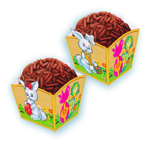 Kit 144 Forminhas Brigadeiro Coelho Páscoa Decoração Festa 0