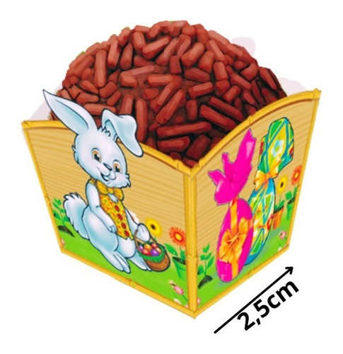 Kit 144 Forminhas Brigadeiro Coelho Páscoa Decoração Festa 1