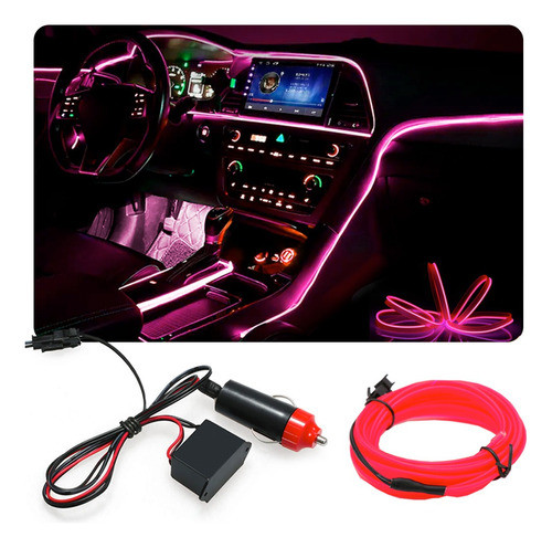 Fita Led Painel Silverado 2000 Luz Interna 5m Rosa 0