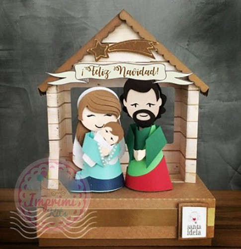 Kit Imprimible Pesebre Navidad Corte Cameo Navideño 1