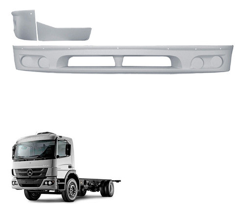 Spoiler Mb Atego 2010 2012 Sem Suporte Faroletes Gel 0