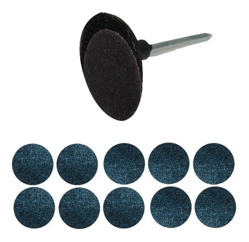 Mandril Y Discos Con Velcro X 10 Torno Manicuria Pedicuria 0