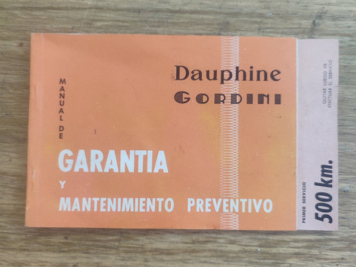 Manual De Garantía Y Mantenimiento Gordini 0
