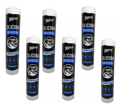 Sellador Silicona 320cc Acética Universal X6 Unidades 0