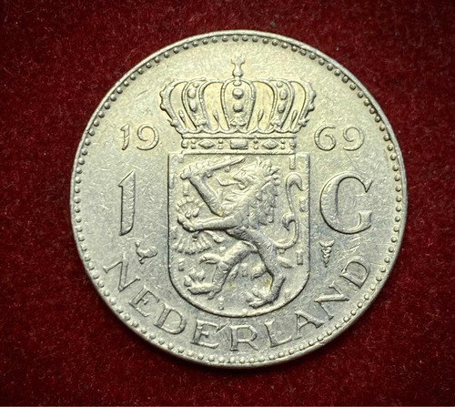 Moneda 1 Gulden Holanda 1969 Km 184a Juliana 0