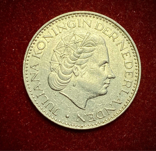 Moneda 1 Gulden Holanda 1969 Km 184a Juliana 1
