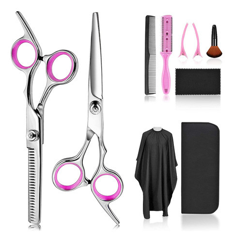 Kit De Tijeras Profesionales Para Peluqueria + Accesorios_f 0