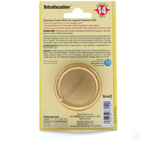 Tetra Vacation 14 Dias Para Pecera De Mundo Acuatico 0