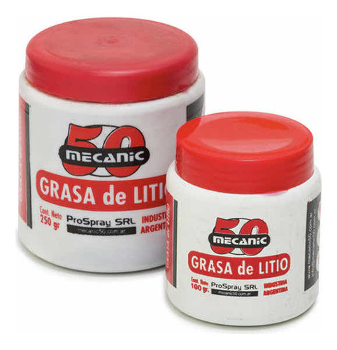 Grasa De Litio Lubricante Multiuso Pote 250gr Mecanic50 0