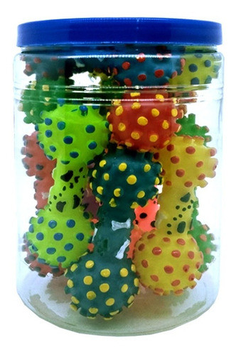 Haltere Borracha Colorido Brinquedo Para Pet - 12 Pçs 0