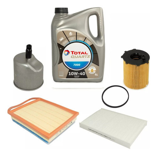 4 Filtros Original + Aceite 7000 Peugeot 308 408 C4 1.6 Hdi 0
