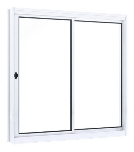 Janela De Aço De Correr 100x100cm 2 Folhas Com Vidro 0