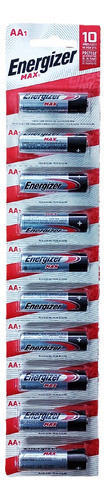 10 Pilas Aa Doble A Energizer Max Alcalinas 0