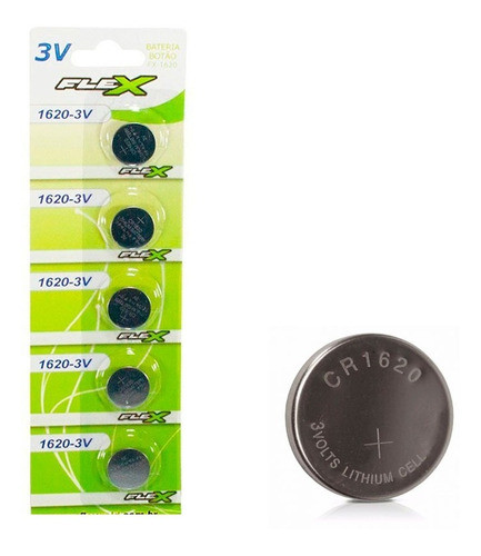 Cr1620 3v Cartela 5 Unidades Cr 1620 Cr-1620 0