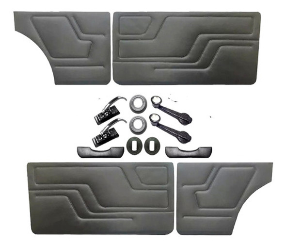 Fiat Spazio 147 Paneles Tapizado Negro Manijas Apoyabrazos 0