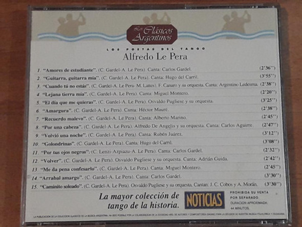 Alfredo Le Pera.  Grandes Poetas Del Tango 1