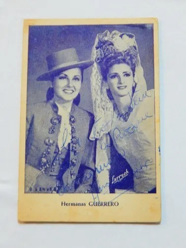 Hermanas Guerrero Fotografia Firmada Autografo Original 1