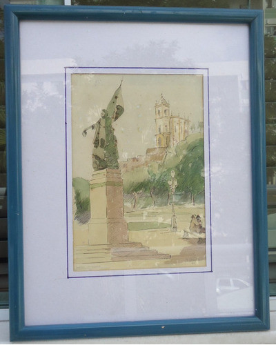 Marie Louise Mattos - Aquarela/jardim Da Glória/rj/1964 0