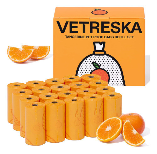 20 Rollos De Bolsita Para Mascotas 300 Bolsas Aroma Citrico 0