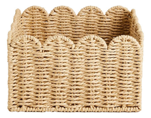 Cesta De Borda Recortada, Cestos De Armazenamento De Vime, O 0