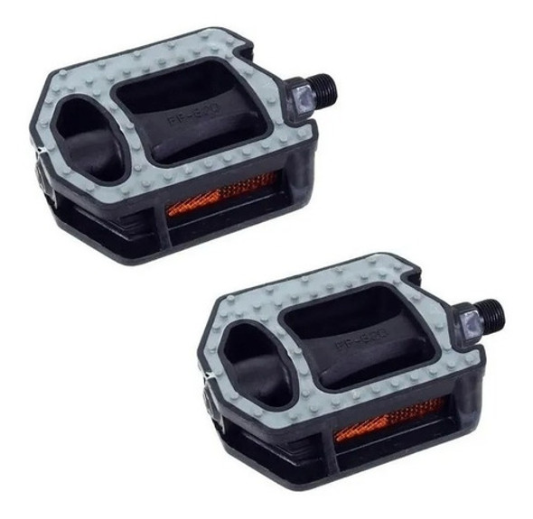 Pedal Para Bicicleta Paseo-mtb Rosca 9/16 Plastico Con Goma 0
