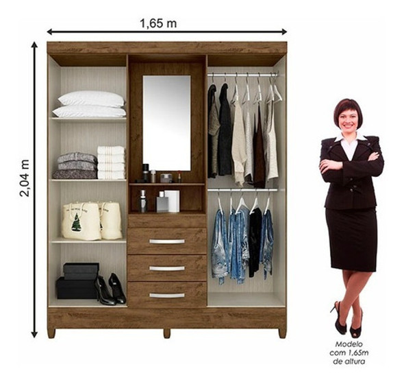 Guarda-roupa Com 4 Portas Espelho Para Jogo De Quarto 1