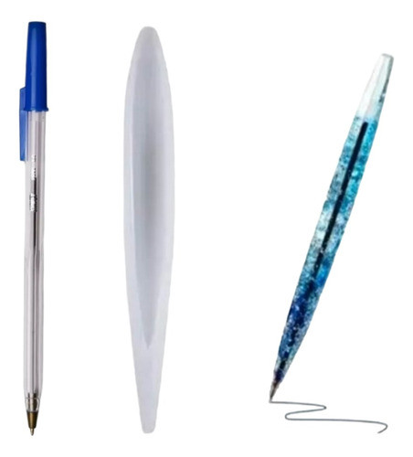 Molde Silicona Lapicera Birome + 10 Repuestos  Para Armar 0