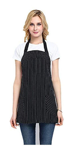 Delantal De Cocina Jyphm Con Bolsillos Delantal Con Pechera 0