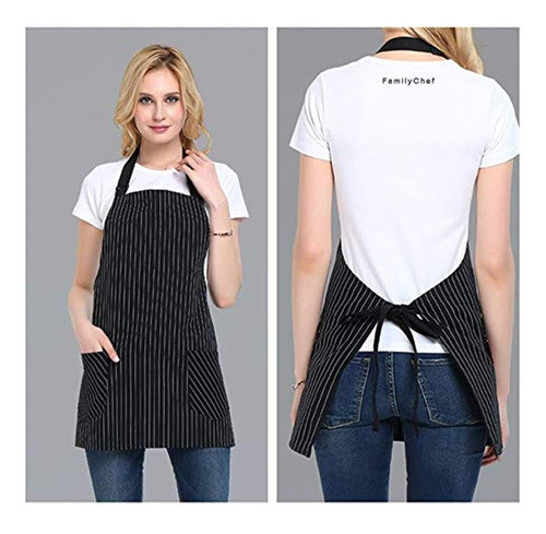 Delantal De Cocina Jyphm Con Bolsillos Delantal Con Pechera 1