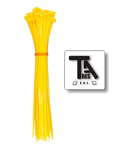 Precinto Collarín Plástico Amarillo 3.6 X 200mm 1000pz Tresa 0