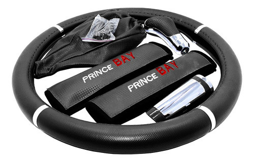 Cubre Volante Univ. Kit Perilla/protector Cinto/forro Negro 0