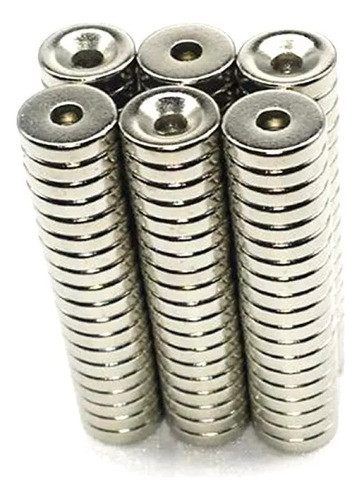 20 Anel Imã Neodímio Pastilha 15mm X 4mm Com Furo (5mm) N52 0