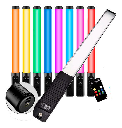 3200k-5500k Rgb Tubo Luz Luxeo Luz De Vídeo Varinha Portátil 0