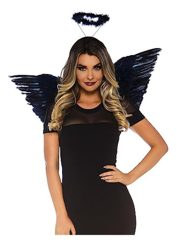 Black Angel Wings And Halo Set 1