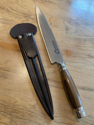 Cuchillo Artesanal Parrillero Asador - Madera Guayubira Alpa 1