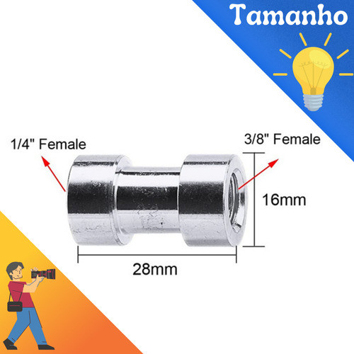 Kit Pino Engate Rapido Tripé Rosca Femea 1/4 E 3/8 + 2 Adapt 1