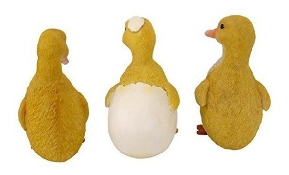 Diseño Toscano Patito Nido Jardín Estatuas Conjunto De 3 1