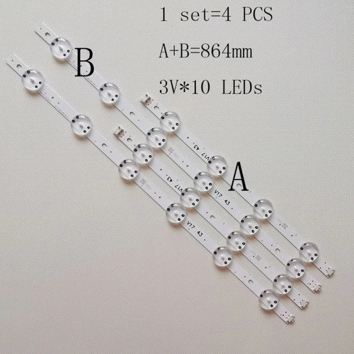 Kit X2 Tiras De Led LG 43uj6560 43lj5500 10leds 1