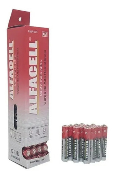 Pilha Palito Aaa 3a Alfacel 1,5v Caixa 60 Un Original 1
