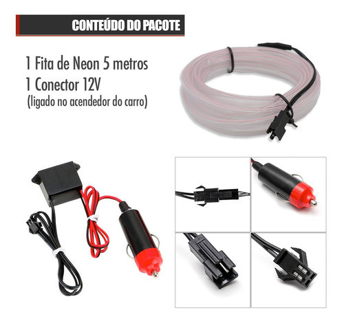Fita Led Painel Hilux 2019 Luz Interna 5m Branco 1